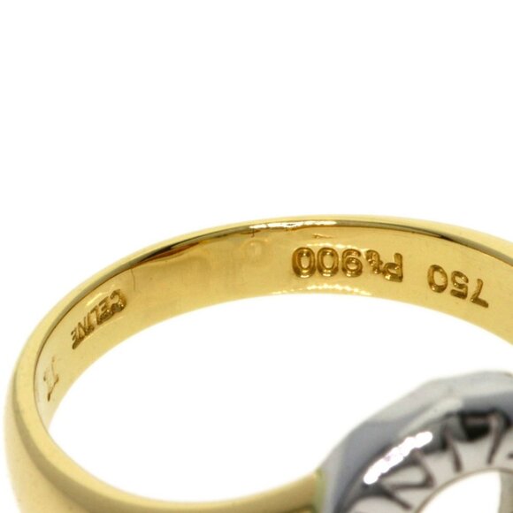 CELINE 18k Yellow Gold Diamond Ring - Picture 8 of 11